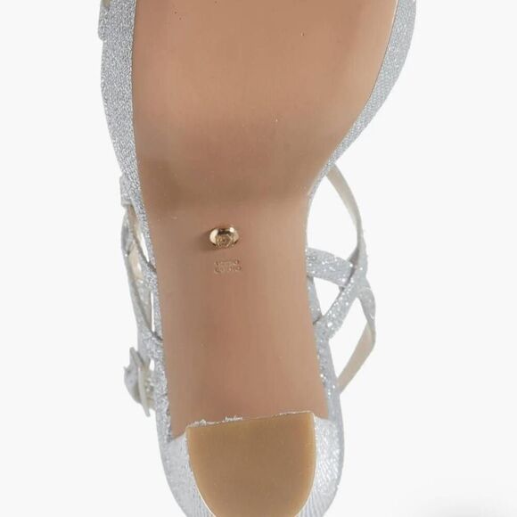 NWT Pelle Moda Women's 10M Patsi Silver Platform Sandals - Picture 5 of 5